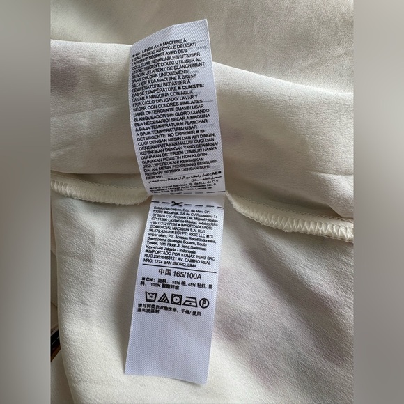 Waist-Difined Bell-Sleeve Faux-Wrap Dress for Women, white floral, Size L - Picture 12 of 12